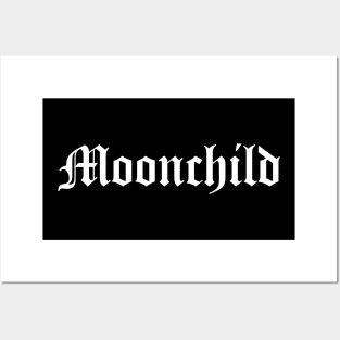 moonchild typography logo Posters and Art